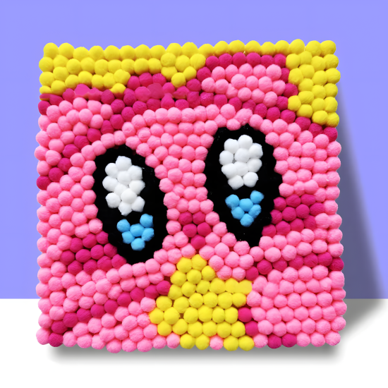 Pompom Ball Mosaic Art